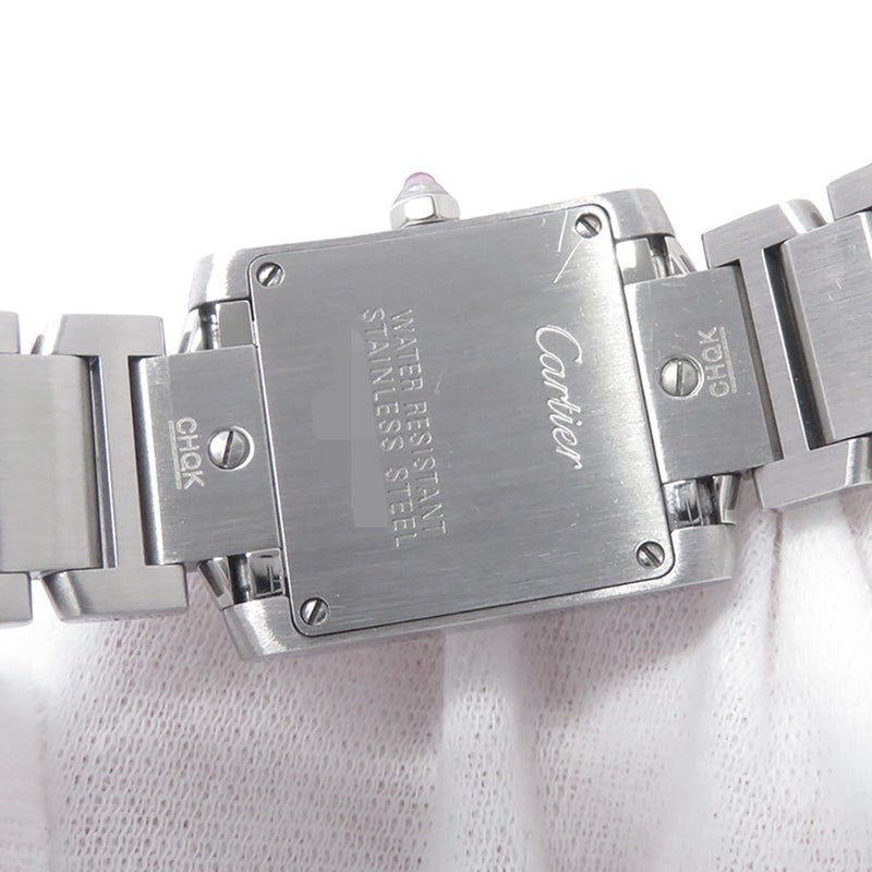 カルティエ タンクフランセーズ SM W51028Q3 Cartier 腕時計 レディース クォーツ ピンクシェル文字盤