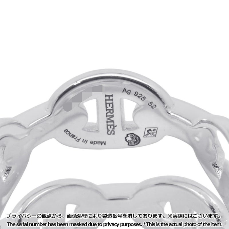 エルメス リング シェーヌダンクル アンシェネ ダブル ロウ SV925シルバー リングサイズ52 HERMES 指輪 Enchainee double row
