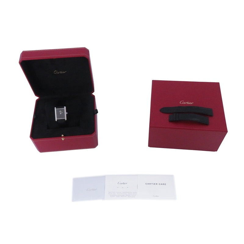 カルティエ タンク マスト ドゥ カルティエ ウォッチ LM WSTA0072 Cartier 腕時計 黒文字盤
