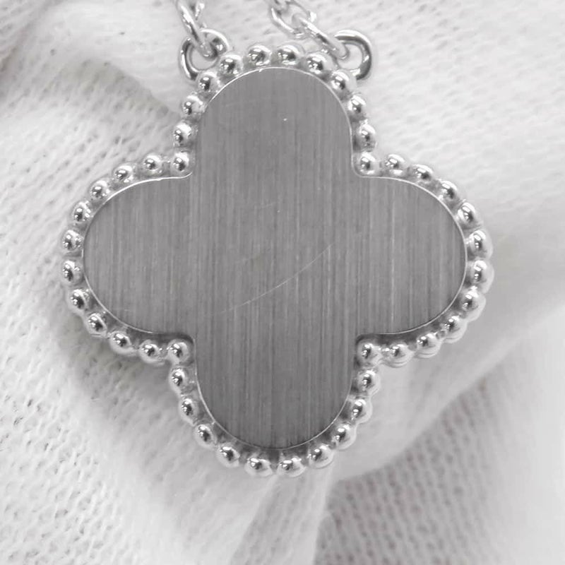 ヴァンクリーフ&アーペル ネックレス ヴィンテージ アルハンブラ ギヨシェ ダイヤ 1P K18WG VCARP6L800 2020年ホリデー限定