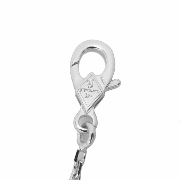 ヴァンクリーフ&アーペル ネックレス ヴィンテージ アルハンブラ ギヨシェ ダイヤ 1P K18WG VCARP6L800 2020年ホリデー限定