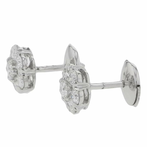 ヴァンクリーフ&アーペル ピアス フルーレット ピアス スモール ダイヤモンド 1.10ct K18WGホワイトゴールド ジュエリー