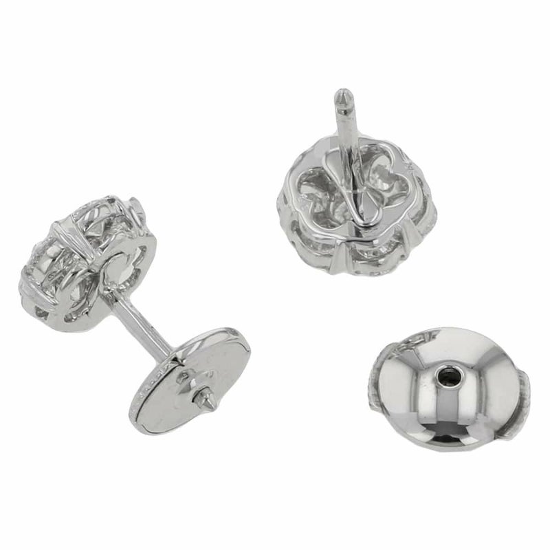 ヴァンクリーフ&アーペル ピアス フルーレット ピアス スモール ダイヤモンド 1.10ct K18WGホワイトゴールド ジュエリー