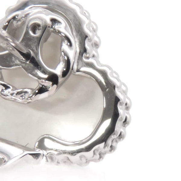 ヴァンクリーフ&アーペル ピアス マジック アルハンブラ イヤリング 3モチーフ ホワイト&グレー マザーオブパール カルセドニー K18WG