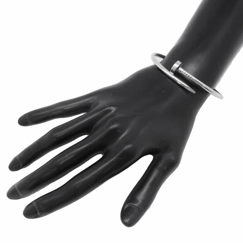 カルティエ ブレスレット ジュスト アン クル ブレスレット クラシック K18WGホワイトゴールド サイズ17 B6048317 Cartier バングル