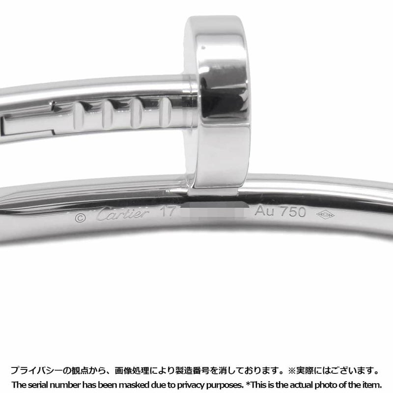 カルティエ ブレスレット ジュスト アン クル ブレスレット クラシック K18WGホワイトゴールド サイズ17 B6048317 Cartier バングル