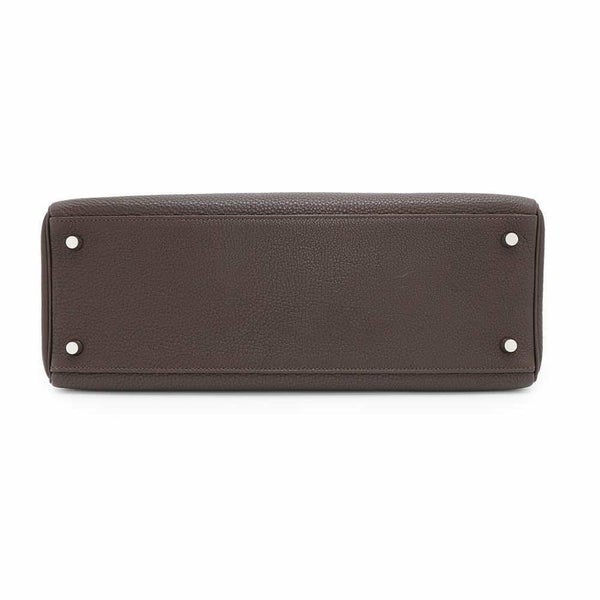 エルメス ハンドバッグ ケリー35 内縫い ショコラ/シルバー金具 トゴ □J刻印 2way