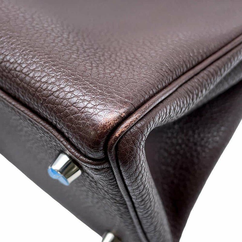 エルメス ハンドバッグ ケリー35 内縫い ショコラ/シルバー金具 トゴ □J刻印 2way