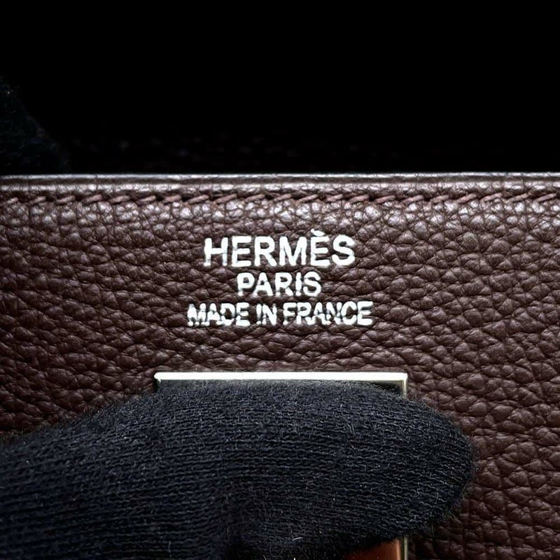 エルメス ハンドバッグ ケリー35 内縫い ショコラ/シルバー金具 トゴ □J刻印 2way