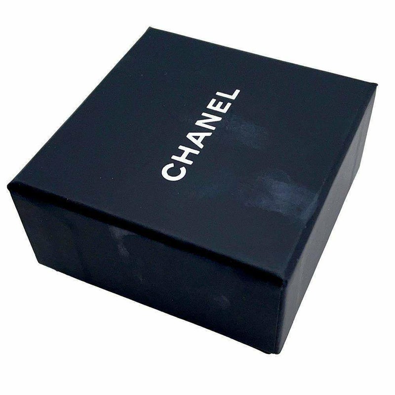 シャネル ピアス ココマーク リボン チェーン レザー I24 V AB8827 CHANEL アクセサリー 黒