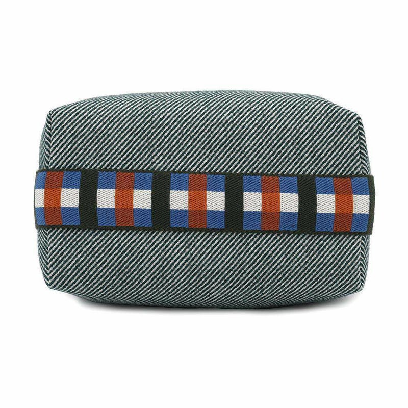 エルメス ポーチ ブリッド・ア・ブラック オ・カレ PM ヴェールフォレ/ベルフォーレ/シルバー金具 ウール HERMES