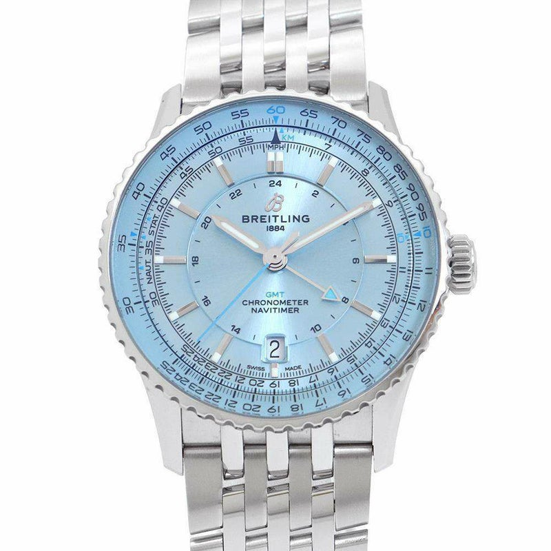 ブライトリング ナビタイマー オートマチック GMT A32310 BREITLING 腕時計 アイスブルー文字盤