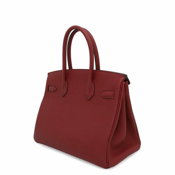 エルメス バーキン30 ルージュグレナ/シルバー金具 トゴ W刻印 HERMES Birkin ハンドバッグ