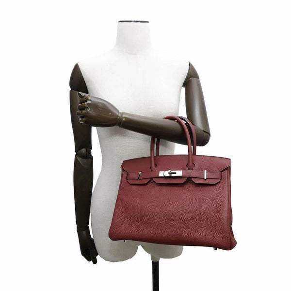エルメス バーキン30 ルージュグレナ/シルバー金具 トゴ W刻印 HERMES Birkin ハンドバッグ
