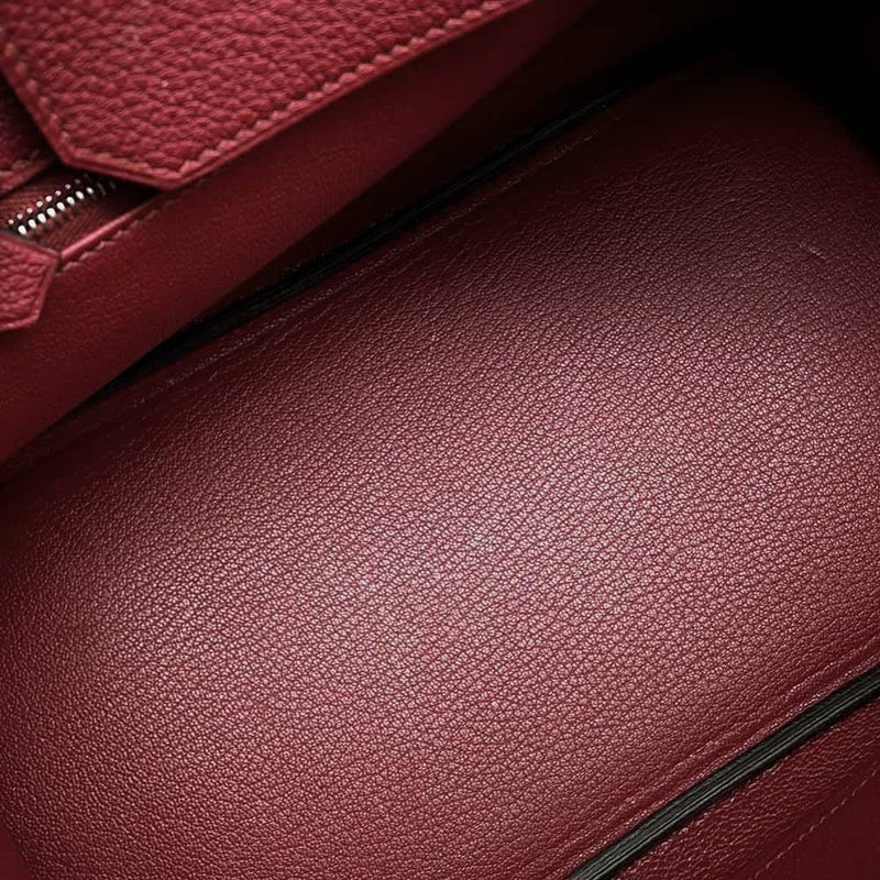 エルメス バーキン30 ルージュグレナ/シルバー金具 トゴ W刻印 HERMES Birkin ハンドバッグ