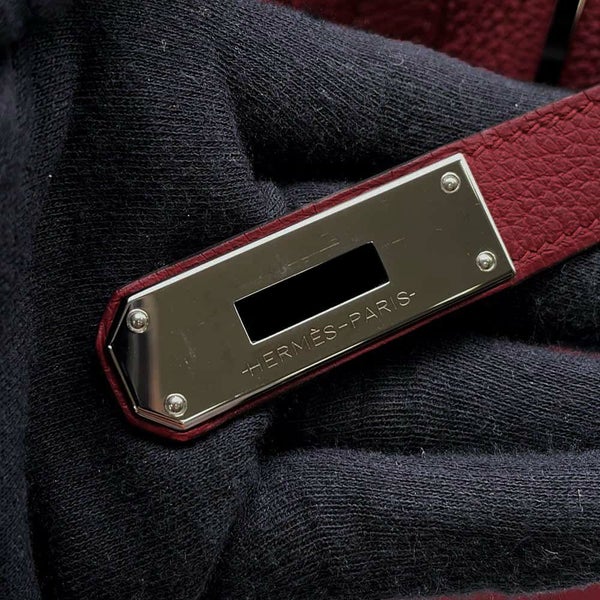 エルメス バーキン30 ルージュグレナ/シルバー金具 トゴ W刻印 HERMES Birkin ハンドバッグ