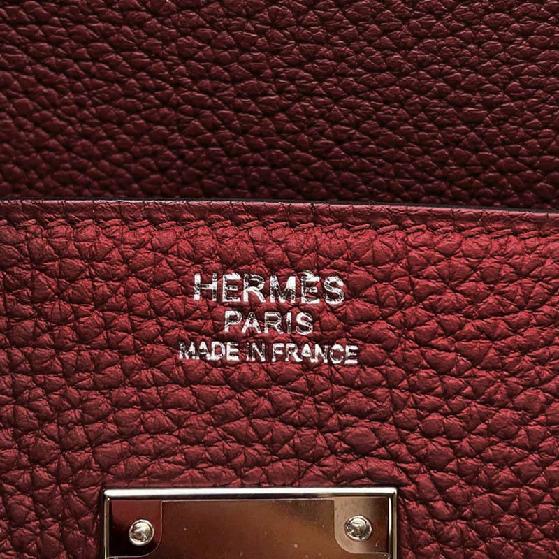 エルメス バーキン30 ルージュグレナ/シルバー金具 トゴ W刻印 HERMES Birkin ハンドバッグ