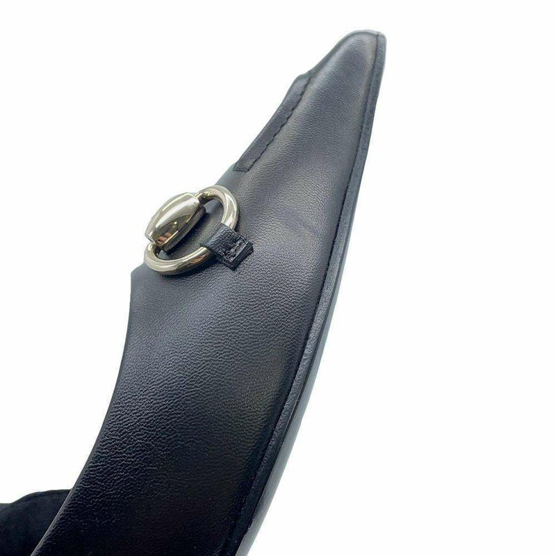 グッチ パンプス ホースビット付き フラットバレエシューズ レディースサイズ39 787776 GUCCI 靴 黒