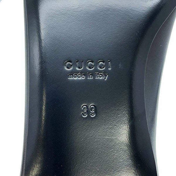 グッチ パンプス ホースビット付き フラットバレエシューズ レディースサイズ39 787776 GUCCI 靴 黒