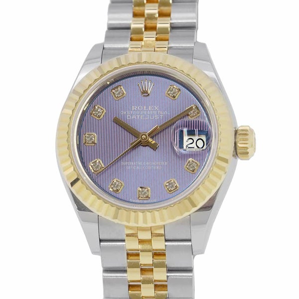 ロレックス デイトジャスト28 279173G レディース ROLEX 腕時計 ラベンダー文字盤