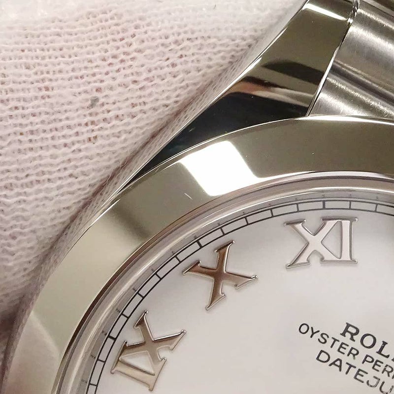 ロレックス デイトジャスト41 ランダムシリアル ルーレット 126300 ROLEX 腕時計 白文字盤 ローマン