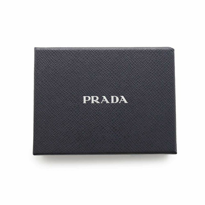 プラダ 三つ折り財布 ミニスタッズ レザー 1MH043 PRADA 財布 白