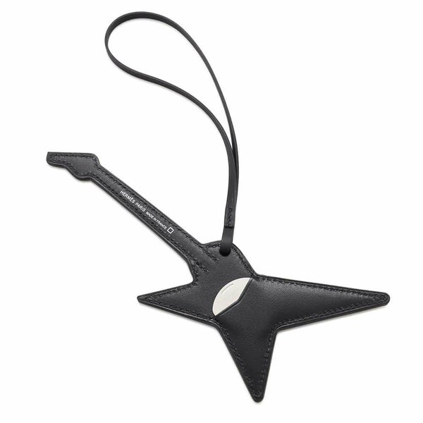 エルメス ロックチャーム ブラック/シルバー金具 タデラクト/スイフト/アリゲーターシャイン B刻印 ソーブラック 黒