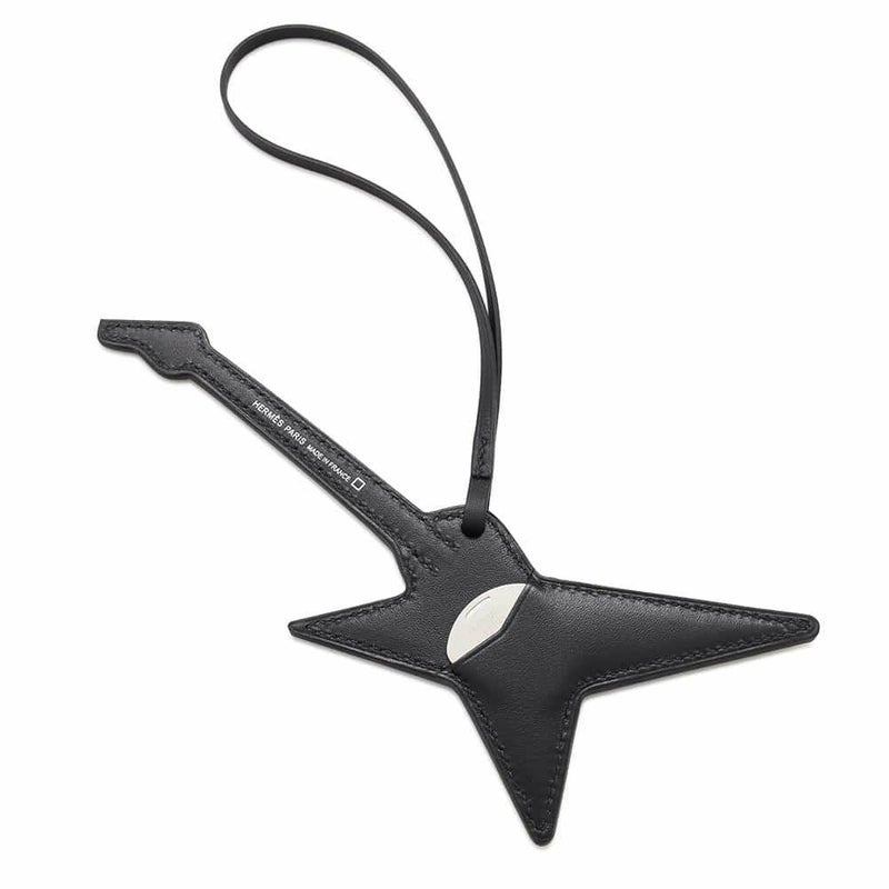 エルメス ロックチャーム ブラック/シルバー金具 タデラクト/スイフト/アリゲーターシャイン B刻印 ソーブラック 黒