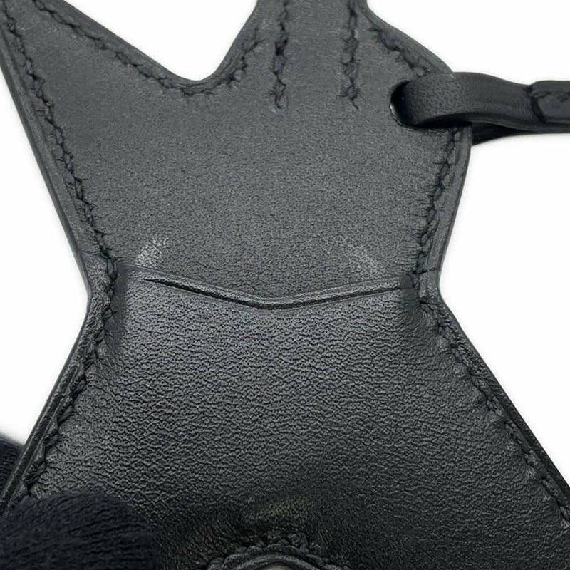 エルメス ロックチャーム ブラック/シルバー金具 タデラクト/スイフト/アリゲーターシャイン B刻印 ソーブラック 黒