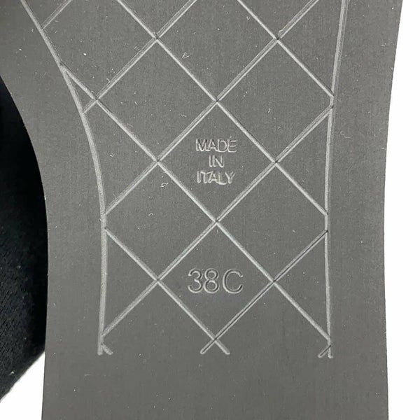 シャネル サンダル ココマーク マトラッセ ウェッジソール ラムスキン レディースサイズ38C G39918 CHANEL 靴 黒
