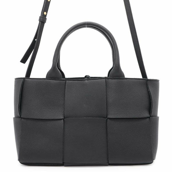 ボッテガヴェネタ トートバッグ アルコ ミニ イントレチャート カセット レザー 709337 BOTTEGA VENETA 2way 黒