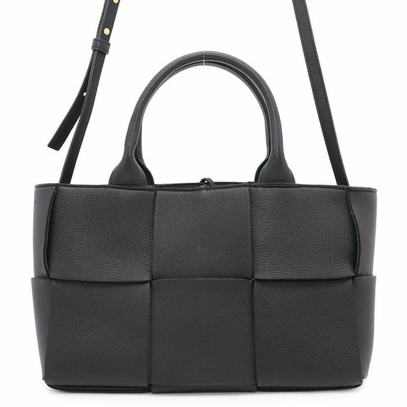 ボッテガヴェネタ トートバッグ アルコ ミニ イントレチャート カセット レザー 709337 BOTTEGA VENETA 2way 黒