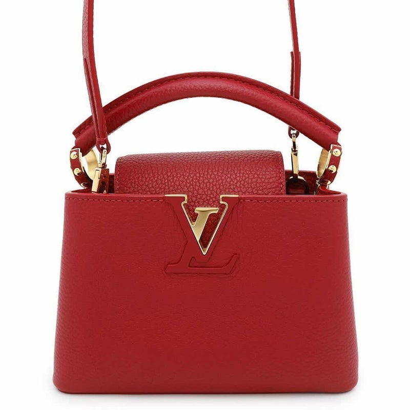 ルイヴィトン ハンドバッグ トリヨンレザー カプシーヌMINI M56845 2way レッド