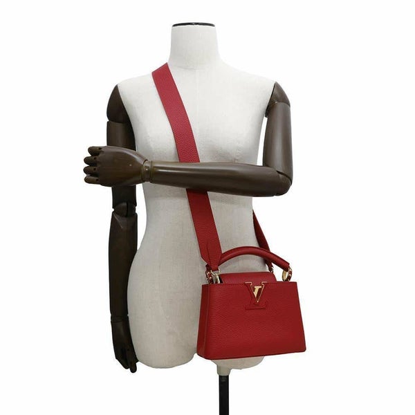 ルイヴィトン ハンドバッグ トリヨンレザー カプシーヌMINI M56845 2way レッド
