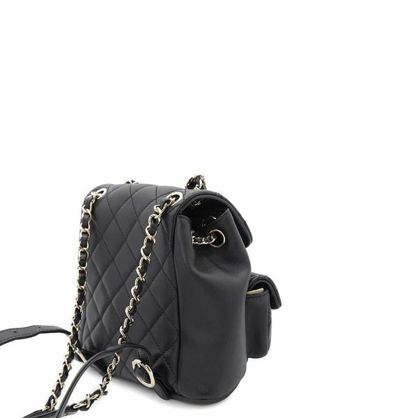 シャネル リュック マトラッセ ココマーク スモール ラムスキン AS3787 CHANEL バックパック 黒