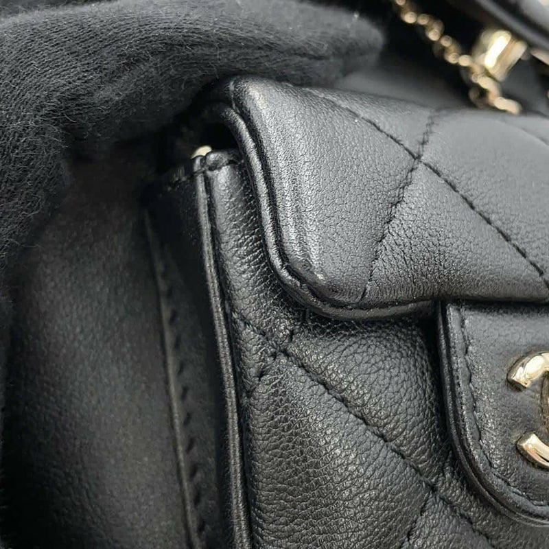 シャネル リュック マトラッセ ココマーク スモール ラムスキン AS3787 CHANEL バックパック 黒