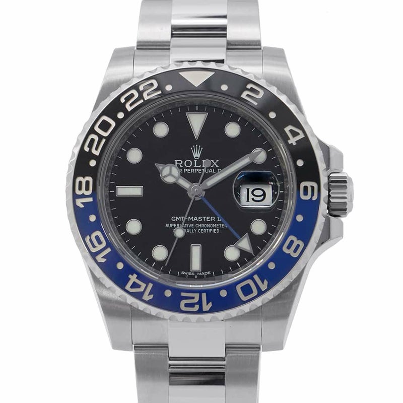 ロレックス GMTマスター2 デイト ランダムシリアル ルーレット 116710BLNR ROLEX 腕時計 黒文字盤