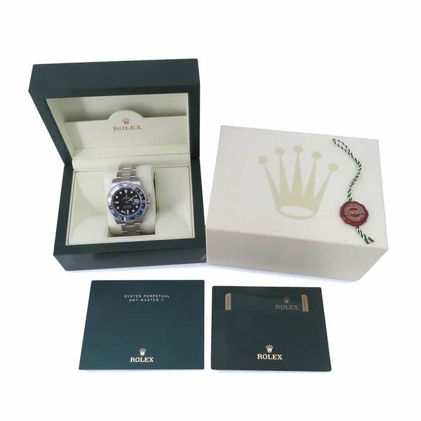 ロレックス GMTマスター2 デイト ランダムシリアル ルーレット 116710BLNR ROLEX 腕時計 黒文字盤