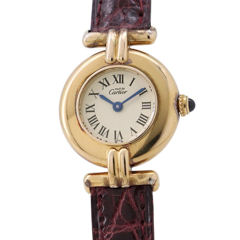 カルティエ マストコリゼ SM ヴェルメイユ W1000653 Cartier 腕時計 アイボリー文字盤