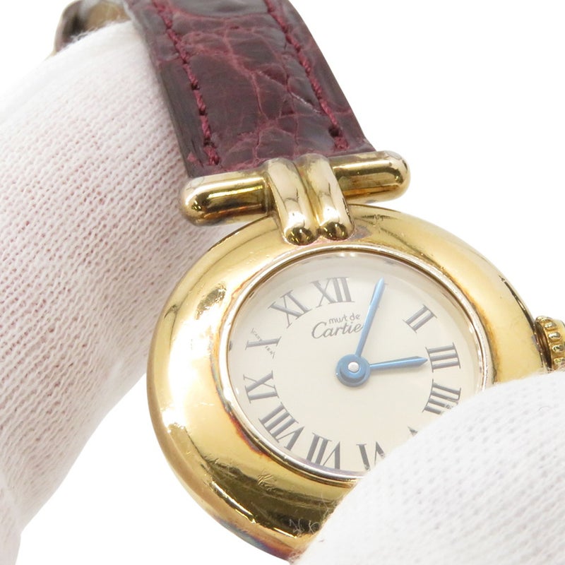 カルティエ マストコリゼ SM ヴェルメイユ W1000653 Cartier 腕時計 アイボリー文字盤