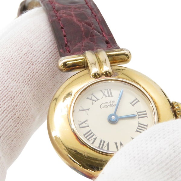 カルティエ マストコリゼ SM ヴェルメイユ W1000653 Cartier 腕時計 アイボリー文字盤