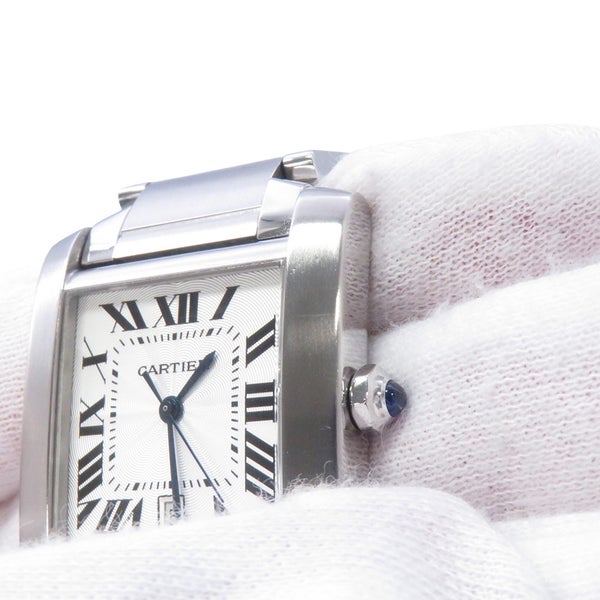 カルティエ タンクフランセーズ LM W51002Q3 Cartier 腕時計 シルバー文字盤