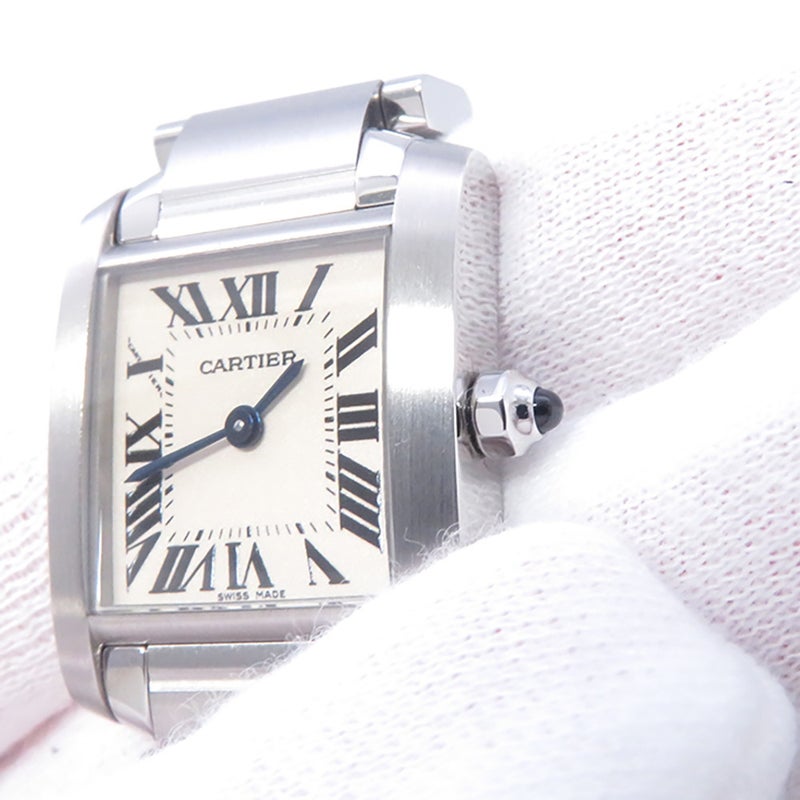 カルティエ タンク フランセーズ SM W51008Q3 Cartier 腕時計 レディース シルバー文字盤 クォーツ