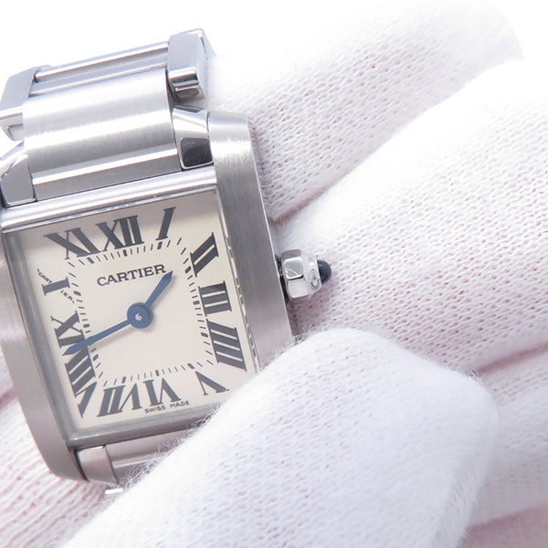 カルティエ タンク フランセーズ SM W51008Q3 Cartier 腕時計 レディース シルバー文字盤 クォーツ