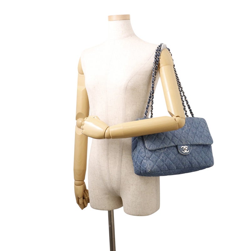 シャネル チェーンショルダーバッグ ココマーク マトラッセ デニム CHANEL バッグ
