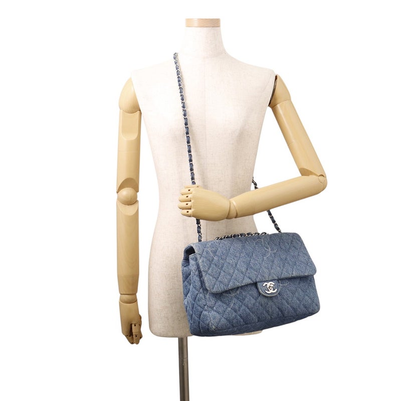 シャネル チェーンショルダーバッグ ココマーク マトラッセ デニム CHANEL バッグ