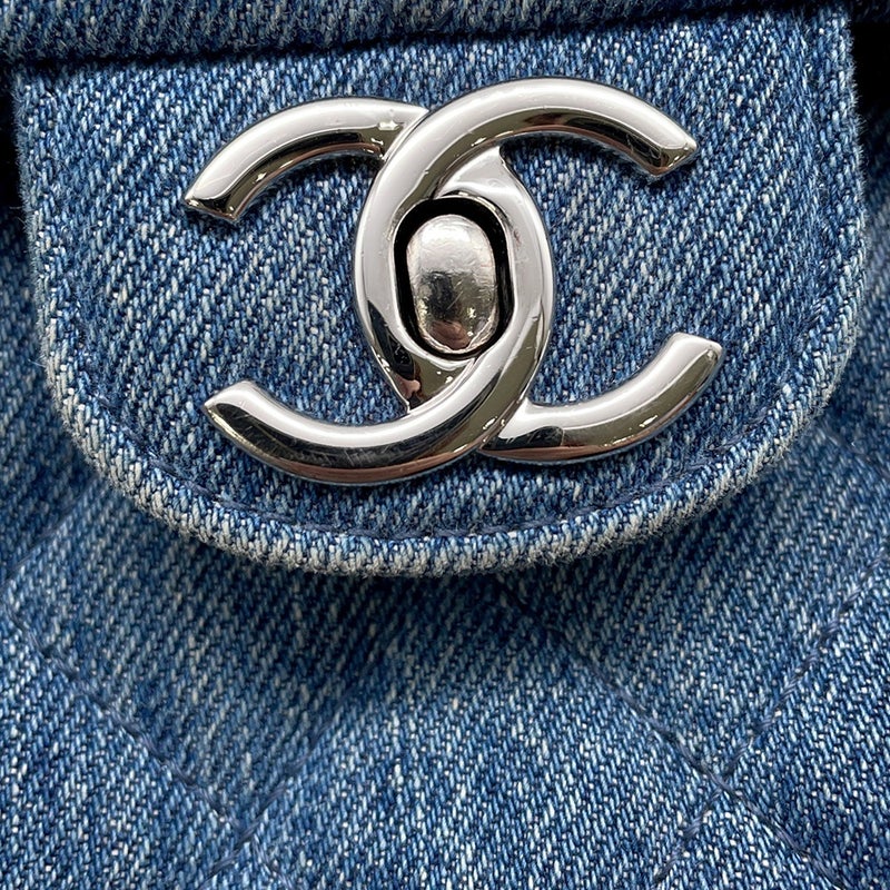 シャネル チェーンショルダーバッグ ココマーク マトラッセ デニム CHANEL バッグ