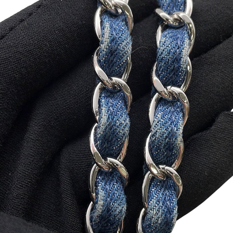 シャネル チェーンショルダーバッグ ココマーク マトラッセ デニム CHANEL バッグ