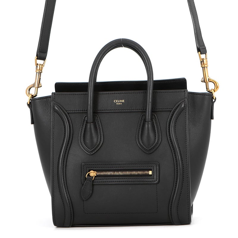 セリーヌ ハンドバッグ ラゲージ ナノショッパー 189243 CELINE バッグ 2wayショルダーバッグ 黒