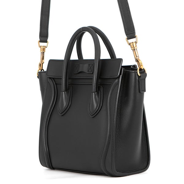 セリーヌ ハンドバッグ ラゲージ ナノショッパー 189243 CELINE バッグ 2wayショルダーバッグ 黒